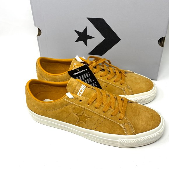 Converse Sneaker Men's Size 168653C ONE STAR PRO OX Suede Saffron Yellow Low Top - Picture 7 of 11